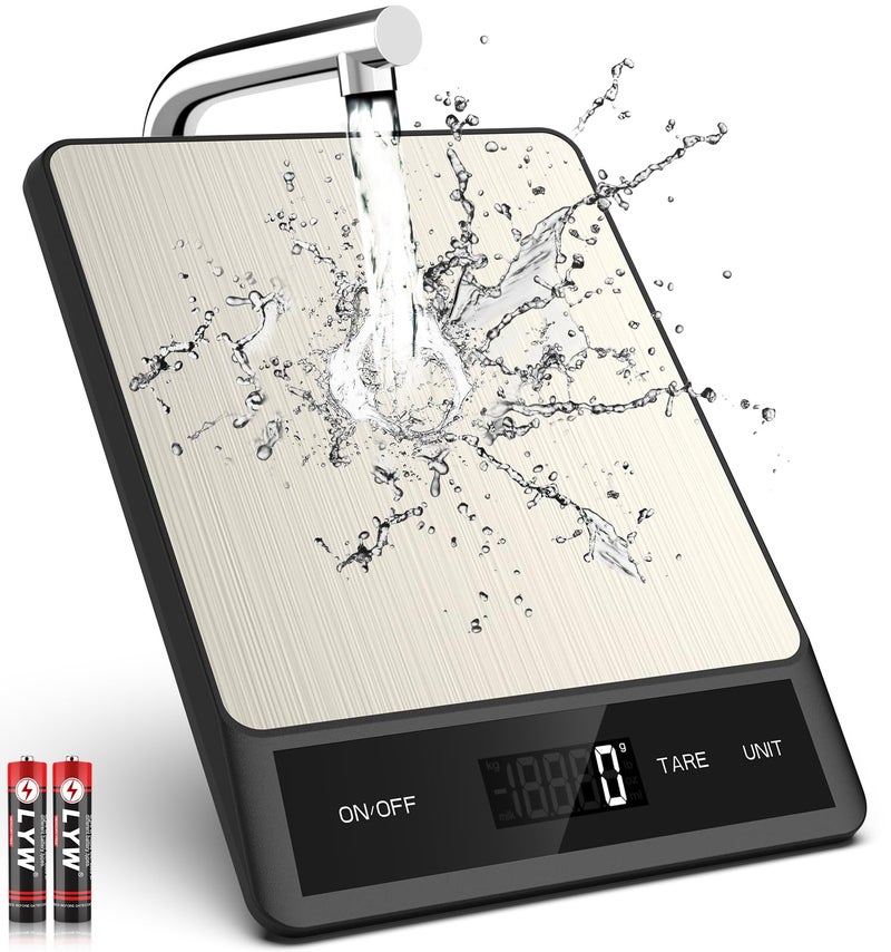 Mik-Nana Food Scale, Digital Kitchen Scale with 6 Units Tare Function & LCD Display, 11lb Stainless Steel Weight Grams and Ounces for Baking, Cooking and Meal Prep (Batteries Included) - Image 1