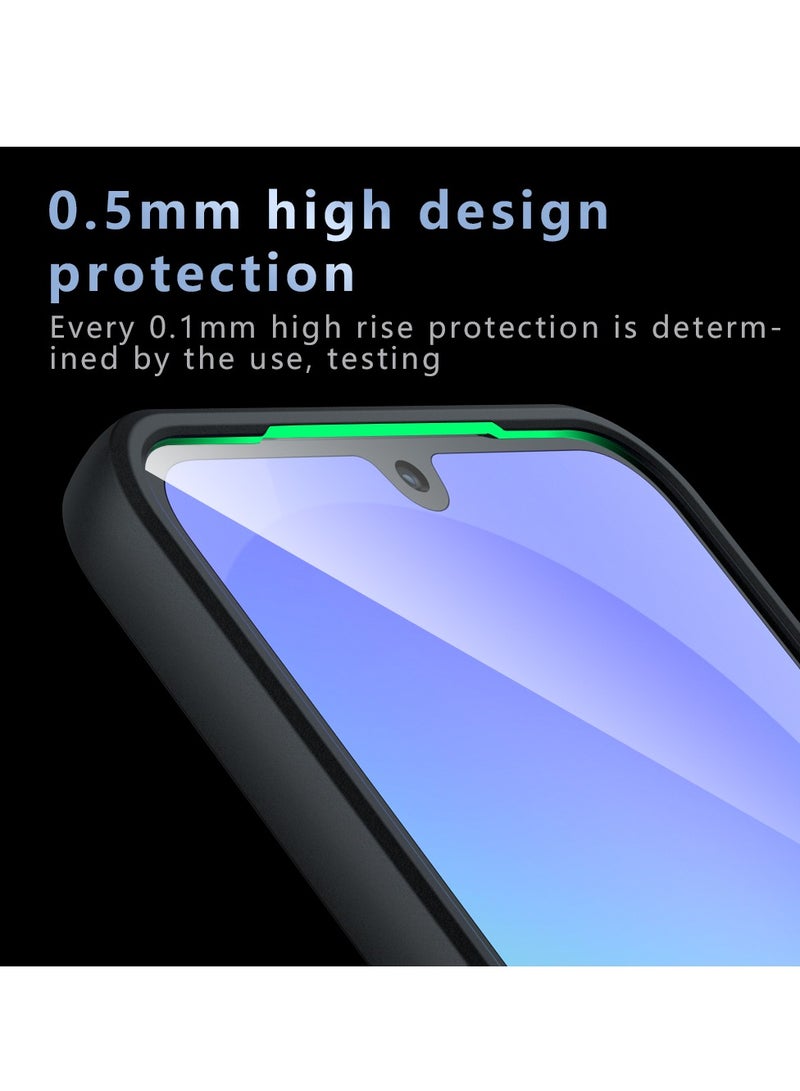 Case for Samsung Galaxy A17 5G, Frosted Translucent Back Protective Slim Phone Cover, Anti-Fingerprints, Anti-Fall Drop Protection, Shockproof Case for Samsung Galaxy A17 5G (Black) - Image 5