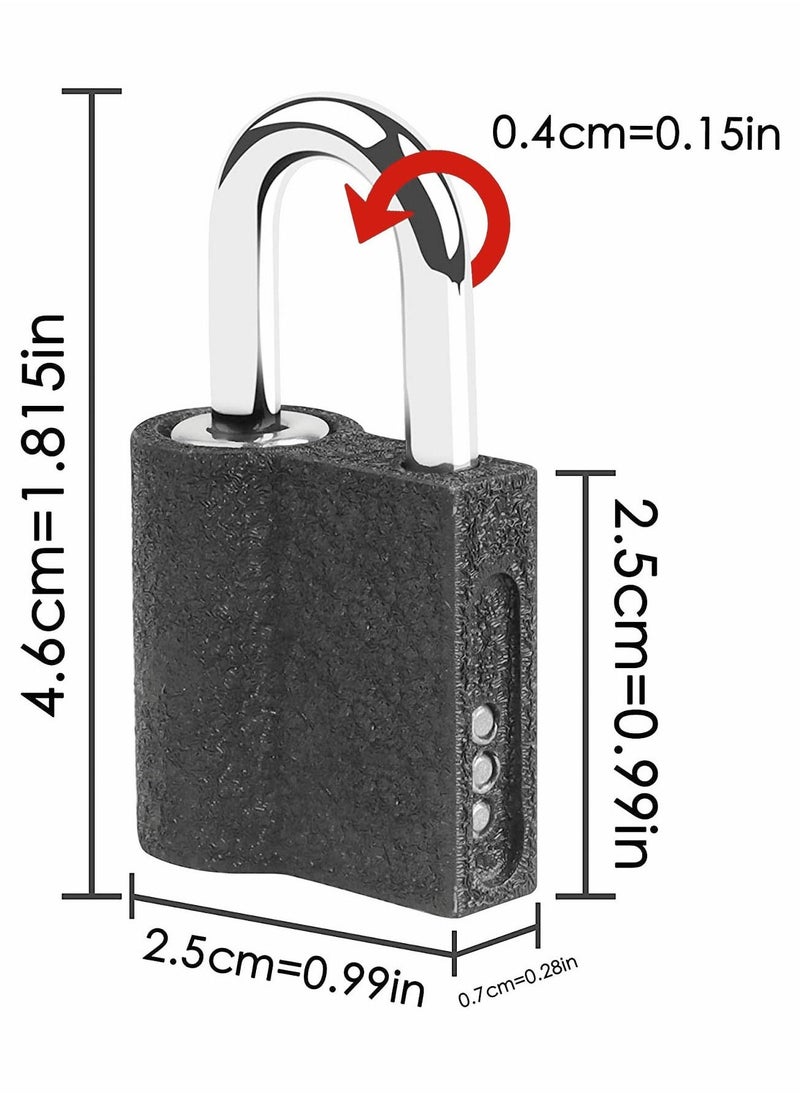 Generic - Solid Locks with Keys 6Pack 25mm Weatherproof Keyed Lock Mini Luggage Padlock Alike Suitcase for Travel Bags Cabinets School Gym Locker Toolbox - Image 1