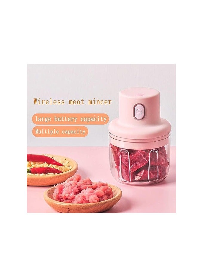 erorex Electric Garlic Machine Cordless Grinder Crusher Wireless Meat Grinder Electric Garlic Press Machine Vegetable Grinder Garlic Smasher Garlic Grinder Kitchen Gadget Plastic Too - Image 2