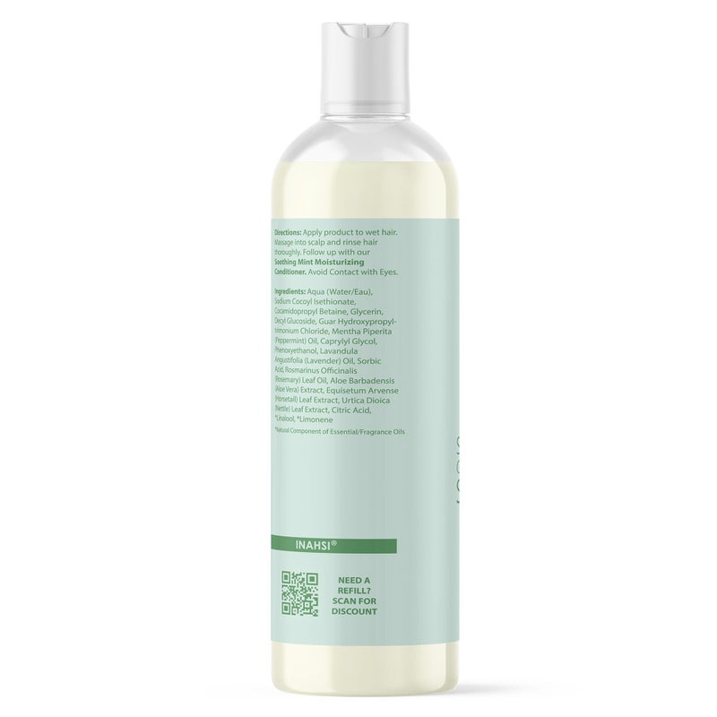 Inahsi Soothing Mint Gentle Cleansing Shampoo | Hair Shampoo for Men, Women, or Kids with Curly Hair | Hair Products for Naturally Curly Hair 12 oz | Made in the USA - Image 5