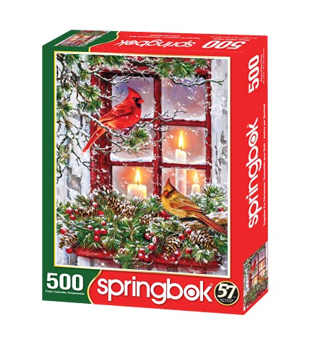 Springbok 500 Piece Jigsaw Puzzle for Adults Together for Christmas Features a Pair of Cardinals on a Snowy Winters Holiday Outdoor Scene PrecisionCut Puzzle Pieces Made in The USA - Image 5