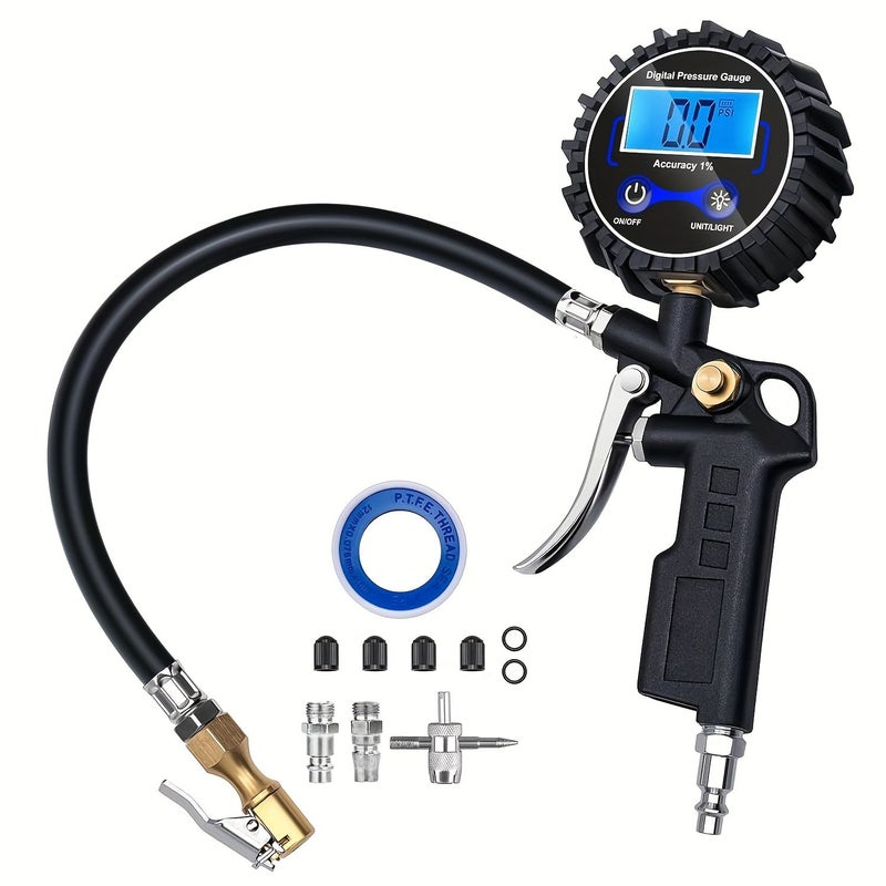 Triple Model Tire Pressure Gauge 250psi Digital with LED LCD Backlit Display for Cars Trucks SUVs - Image 1