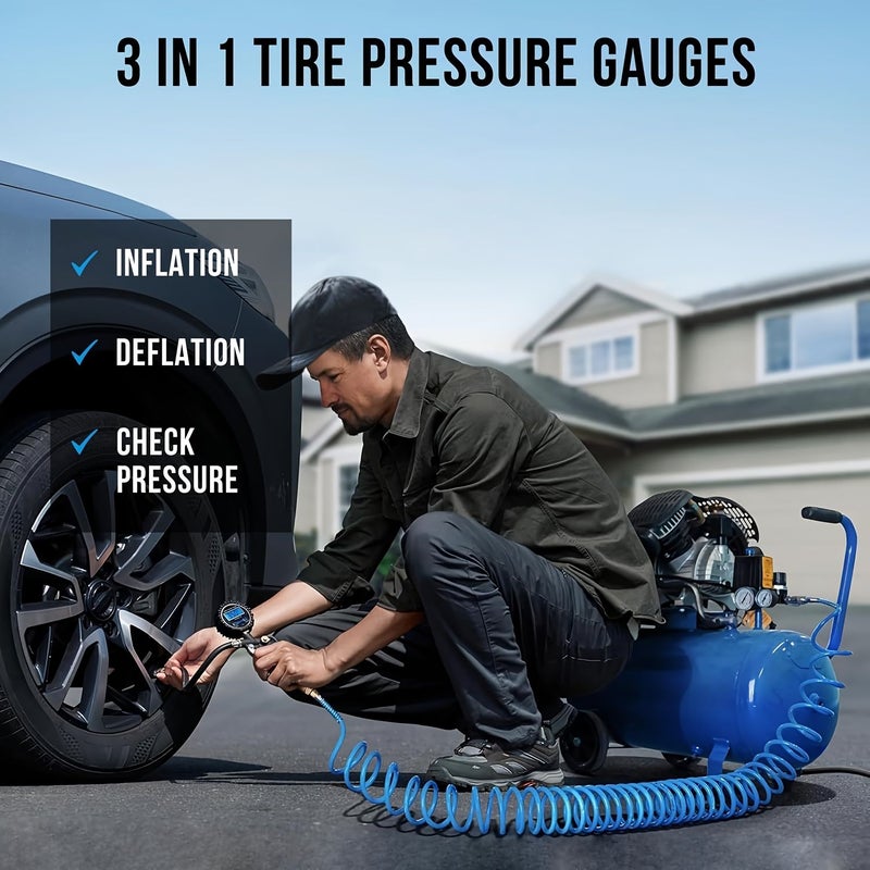 Triple Model Tire Pressure Gauge 250psi Digital with LED LCD Backlit Display for Cars Trucks SUVs - Image 5