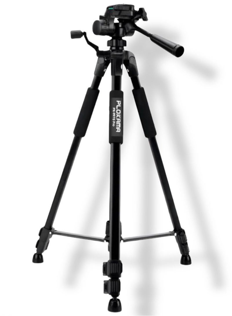 PLOKAMA PK9970 PROFESSIONAL TRIPOD FOR MOBILE & CAMERA 190CM - Image 3