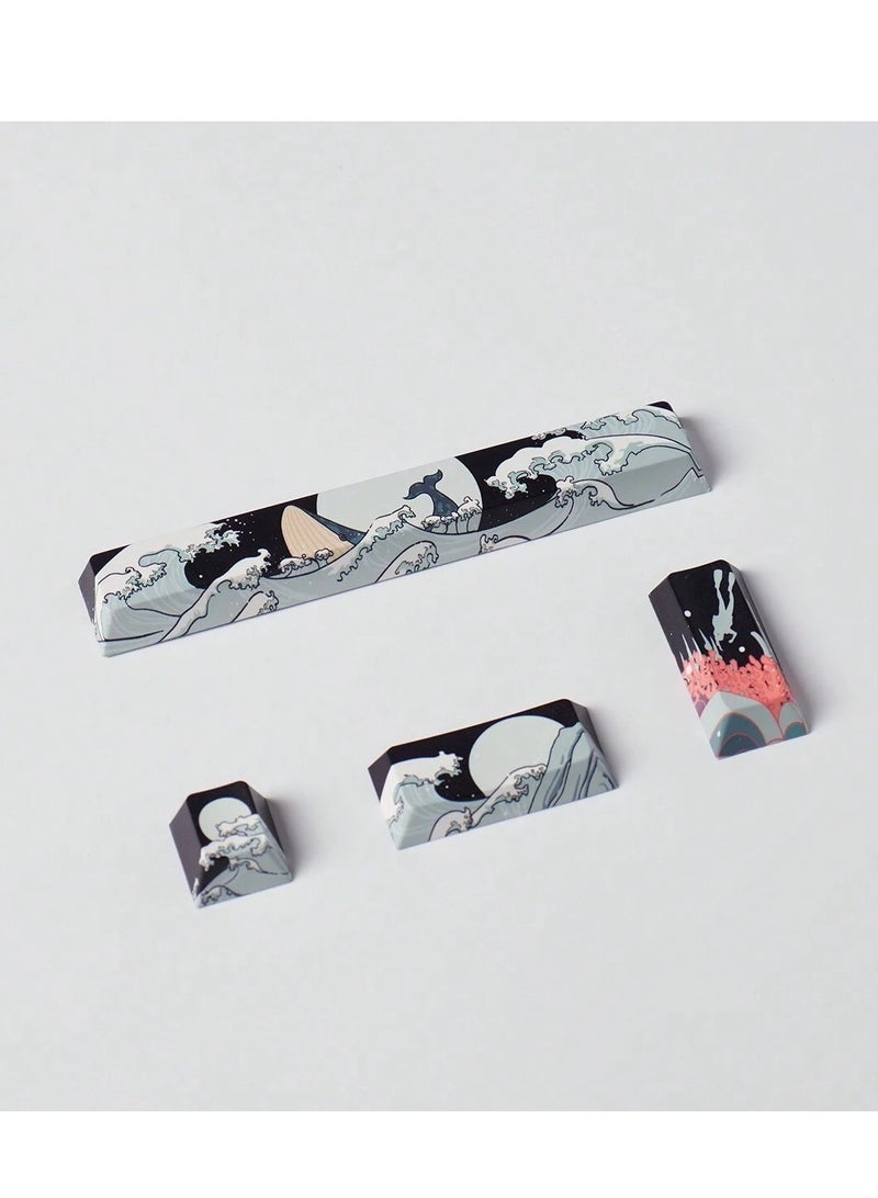 Keycaps Artisan Ocean Wave Design Multi-Size Keycap Set for Mechanical Keyboard - Image 1