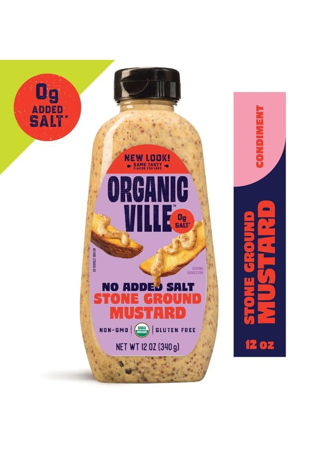 Organicville Stone Ground Mustard - Organic Mustard, 0g Added Sugar, Mustard Stone Ground Organic, Vegan, Gluten Free, USDA Organic, Non-GMO, Whole 30, Paleo, Keto-Friendly - 12 Oz - Image 3