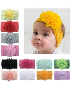 12 Pieces Baby Girl Floral Nylon Headbands, Chiffon Flower Elastic Nylon Hair Bands for Toddler Infants Newborn - pzsku/ZC528FA92D643E91567C1Z/45/_/1715850987/7a6c4f97-aea8-42bc-820a-4e6bc4f82d98