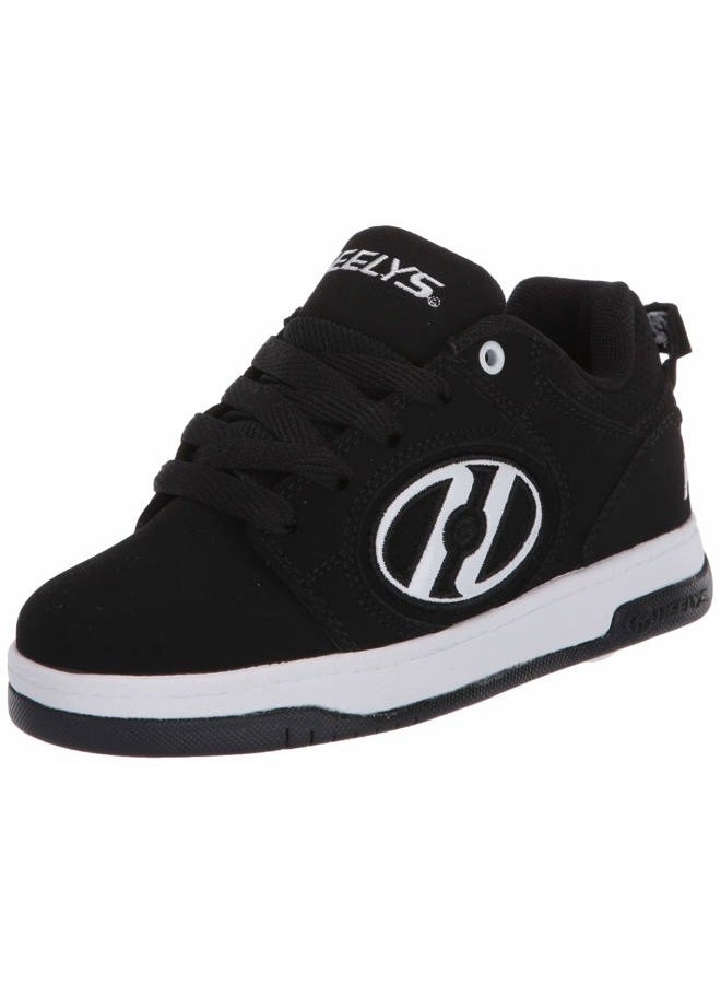 HEELYS Boys' Voyager Tennis Shoe, Black/White, 7 M US Big Kid - Image 1