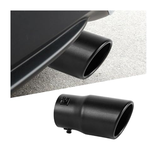 FALVFUN Car Exhaust Tip 26 Inlet 3 Outlet 579 Length Stainless Steel Vehicle Exhaust Tail Pipe Automotive Tail Throat Tailpipe Modification Accessories Universal for Most Vehicles Black - Image 1