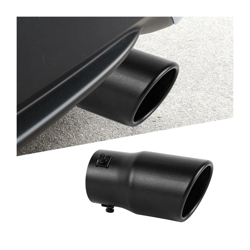 FALVFUN Car Exhaust Tip 26 Inlet 3 Outlet 579 Length Stainless Steel Vehicle Exhaust Tail Pipe Automotive Tail Throat Tailpipe Modification Accessories Universal for Most Vehicles Black - Image 3