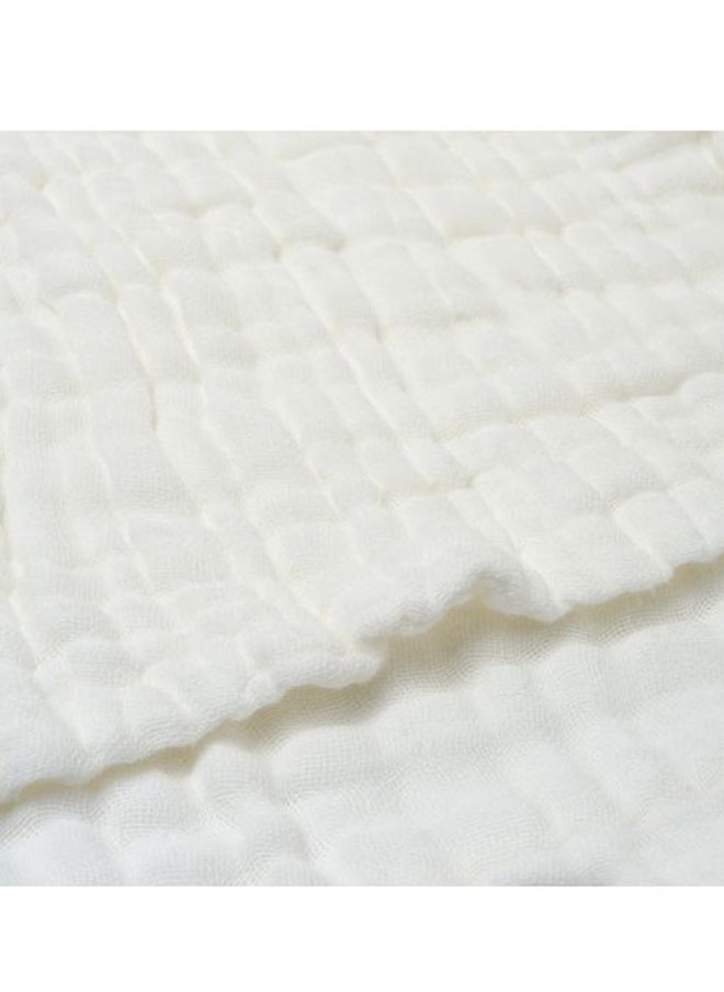 أنفي بيبي Set of 2 Organic Muslin Bath Towel- Pink and White  - Image 4