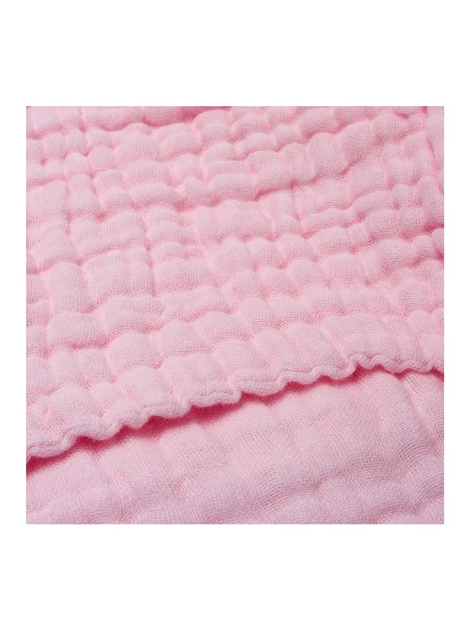 أنفي بيبي Set of 2 Organic Muslin Bath Towel- Pink and White