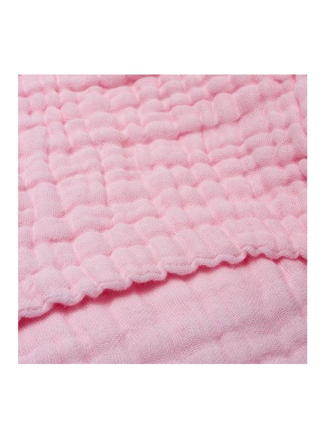 أنفي بيبي Set of 2 Organic Muslin Bath Towel- Pink and White  - Image 3