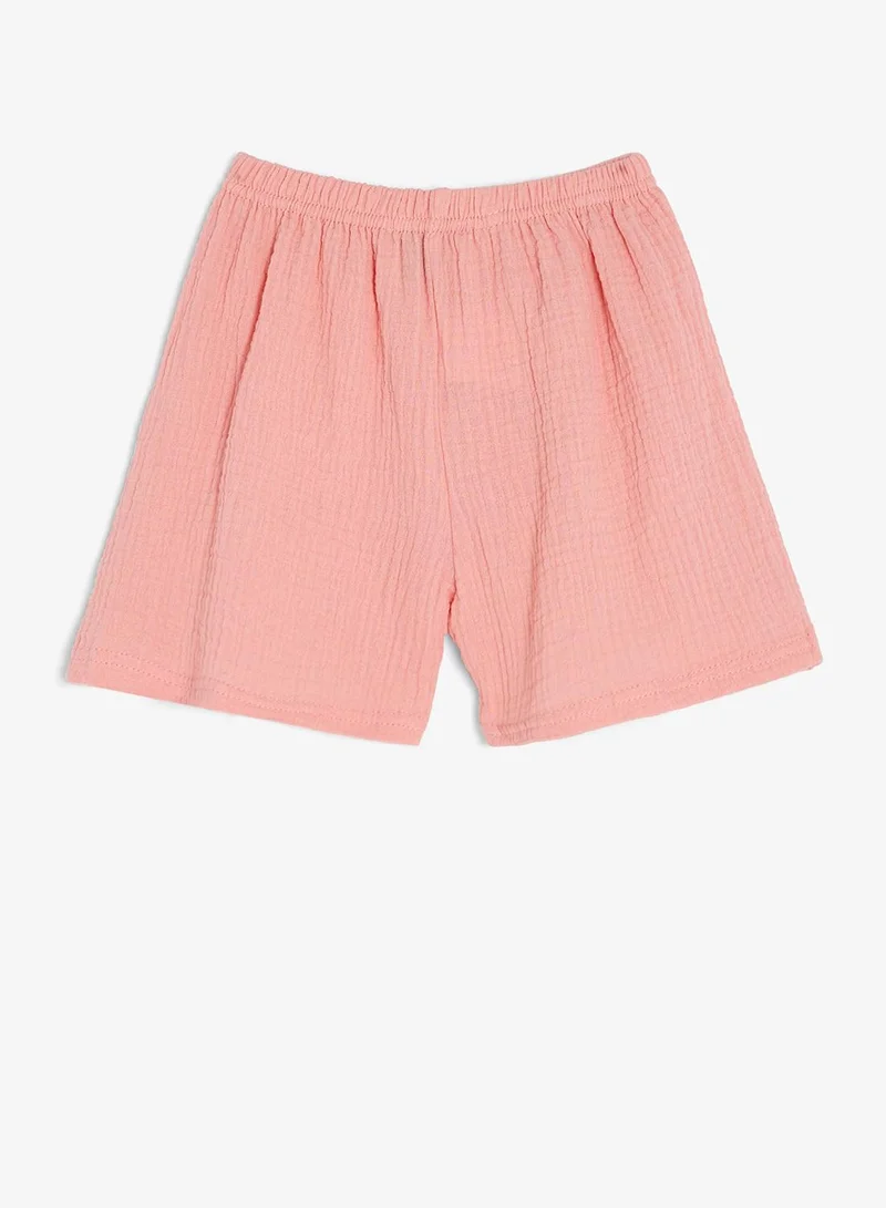 Pinata  Pink Cotton Muslin Shorts for Women | Best Price UAE