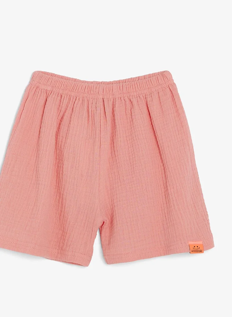 Pinata  Pink Cotton Muslin Shorts for Women | Best Price UAE