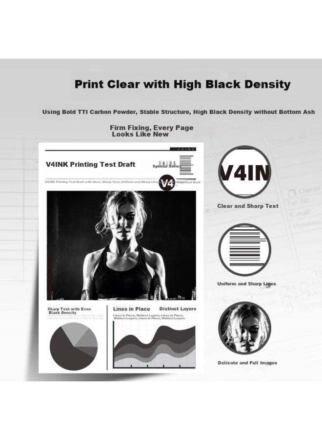 في4إنك V4ink خرطوشة حبر متوافقة Lt201 لطابعة Lenovo M7206، خرطوشة حبر قابلة لإعادة التعبئة لطابعة Lenovo M7216 Lj2205 - Image 4