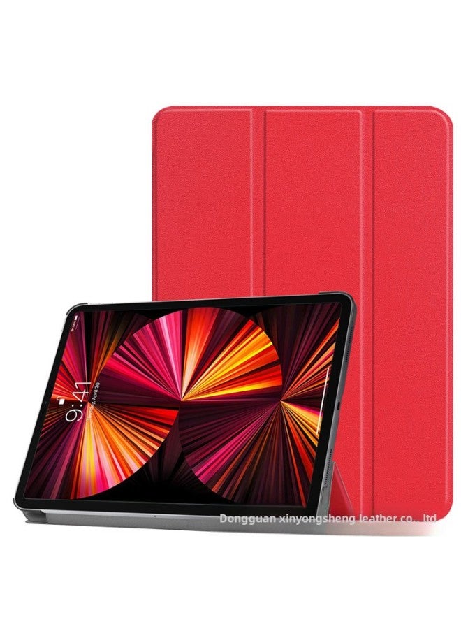 Honor PadX8a 11-inch Tablet Case Trifold Caster Stand Hard Case-Color:Bright Red-Applicable Models:Honor Tablet X8a 11inch 2024 Model - Image 1