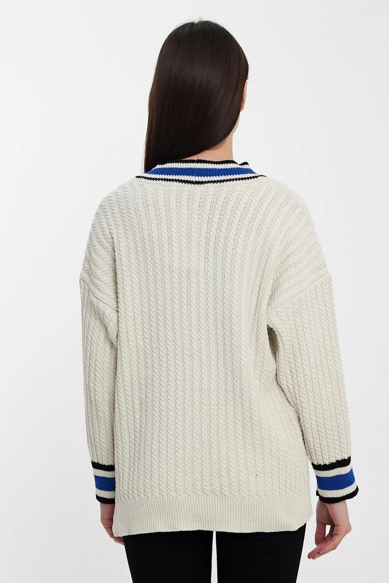 Alexander Gardi Striped Collar Knitted Cardigan (A92021-S)