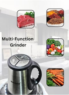 Gonice Electric Meat Grinder 950 W (4L Capacity) Power Multi-Function Stainless Steel Food Processor for Meat Vegetables Fruits Nuts 2-Speed Control Food Chopper for Home Kitchen Restaurants  - Image 2