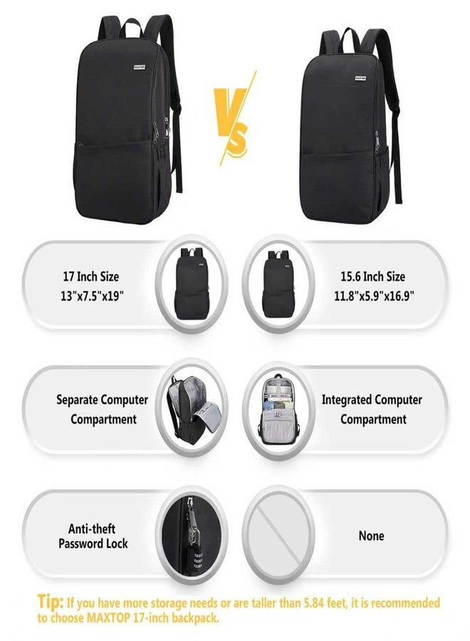 MAXTOP Deep Storage Laptop Backpack Business Anti-theft Backpacks[Water Resistant] College Computer Bookbag Fits 15 Inch Laptop Black - Image 5