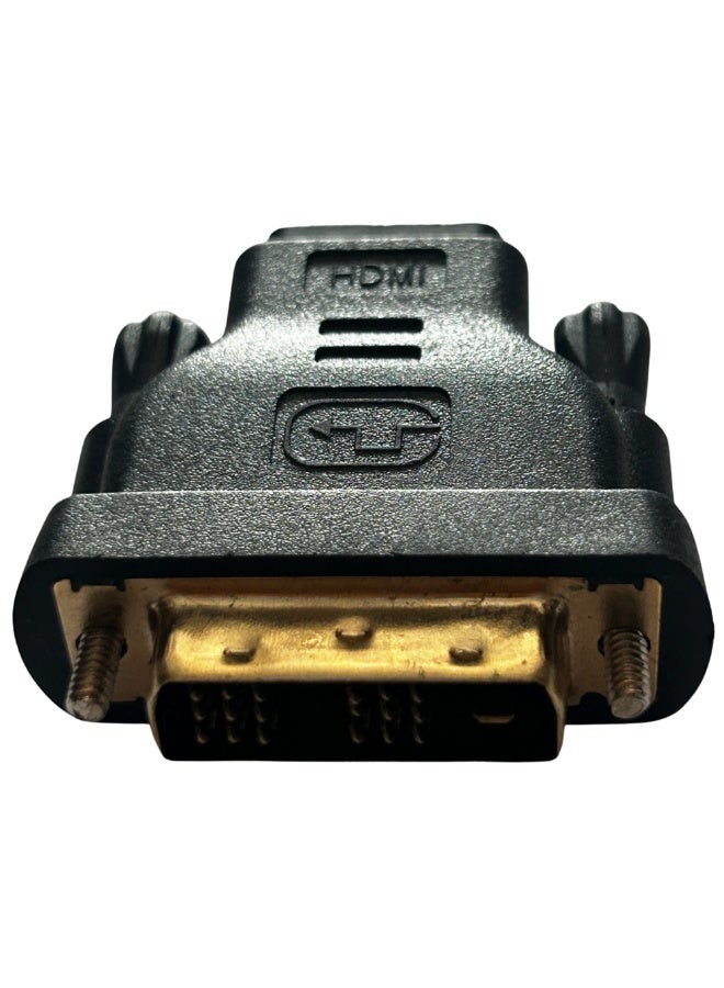 محول فيديو DVI 18+1 ذكر إلى HDMI أنثى أسود (عبوة من قطعتين) - Image 2