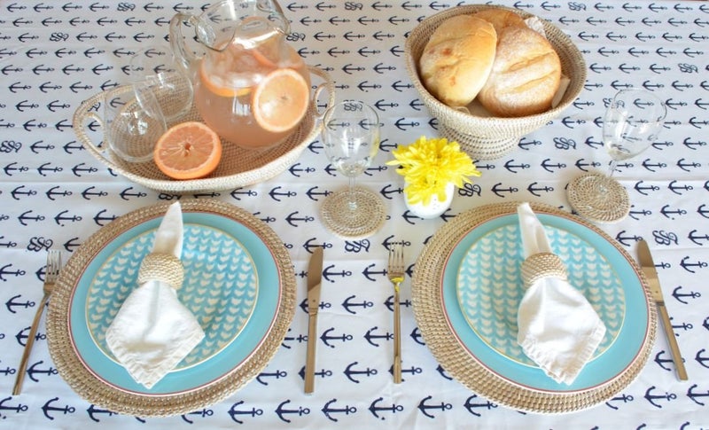 Kouboo 1020035 La Jolla Bowl Bread Basket, Small, White-Wash - Image 2