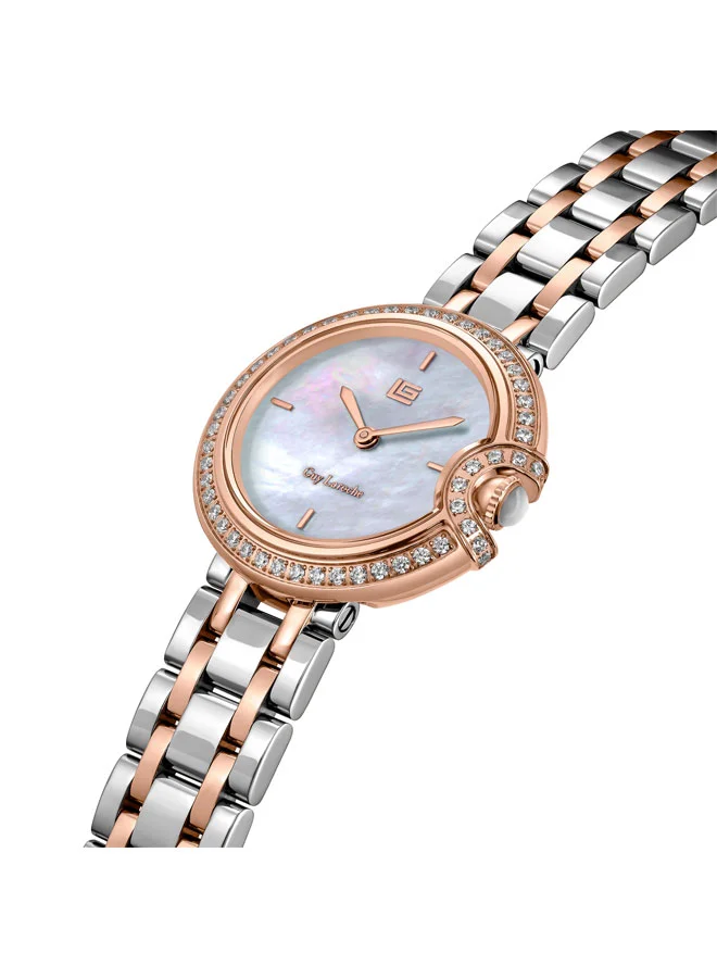 غاي لاروش Morgan White Dial Stainless Steel Bracelet Analog Watch for Women, 28mm