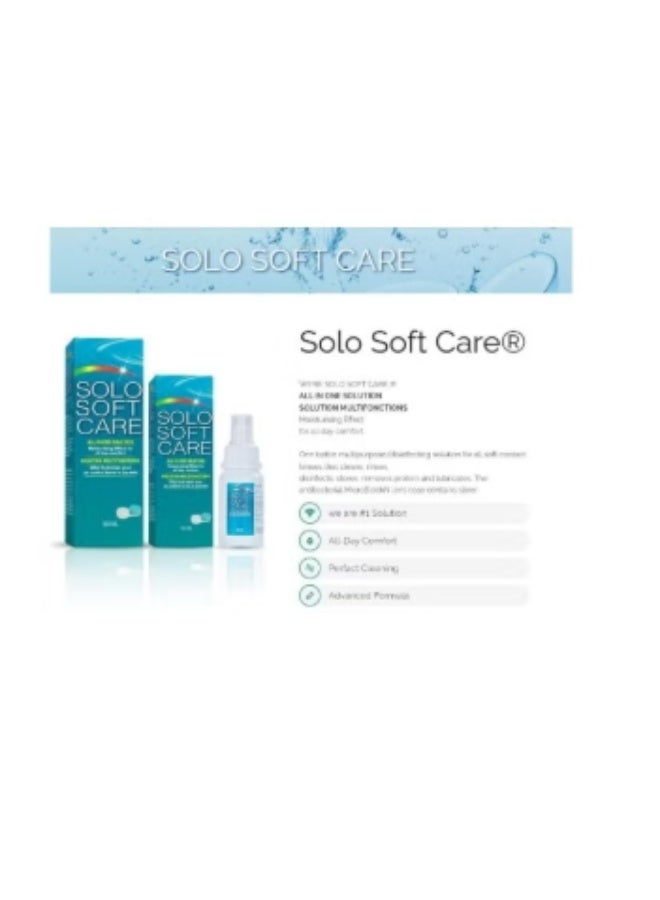Solo Soft Care-all in one solution for disinfecting solution for all soft contact lenses 360ml - Image 2