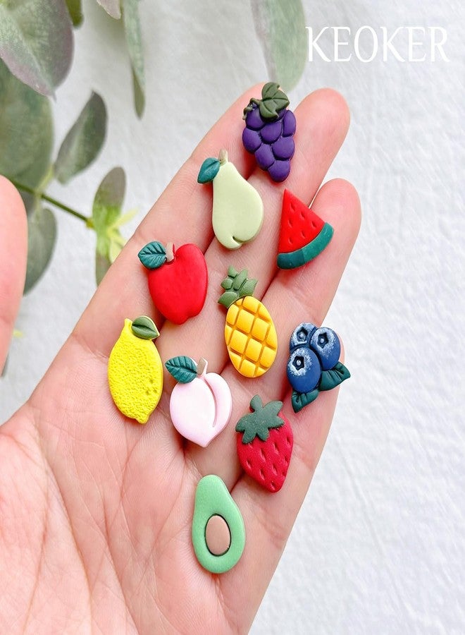 Keoker Fruit Clay Cutters, Studs Polymer Clay Cutters, 10 Shapes Fruit Clay Earrings Cutters, Strawberry Clay Cutter, Clay Cutters for Earrings Jewelry Making - Image 5