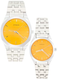Fitron Fitron Quartz Analog Silver Couple Set Watch For Men and Women  - Image 1
