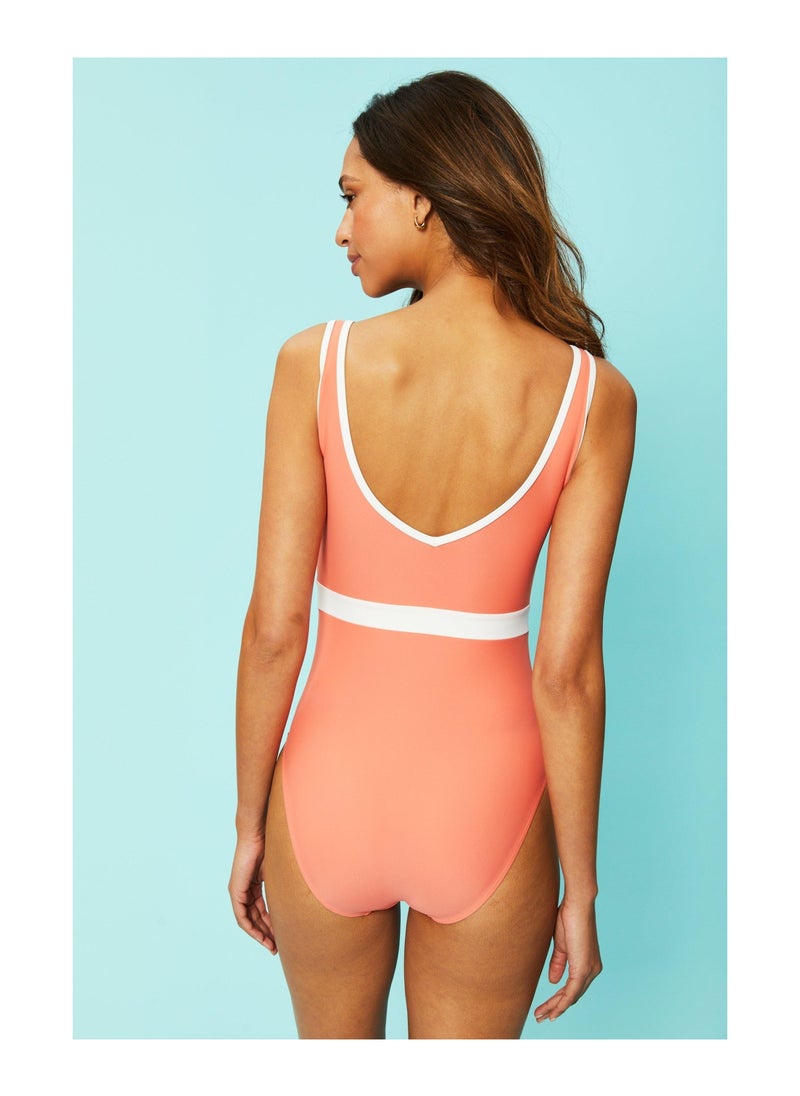 DEBENHAMS - Cruise Cut Out Padded Shaping Swimsuit - Image 1