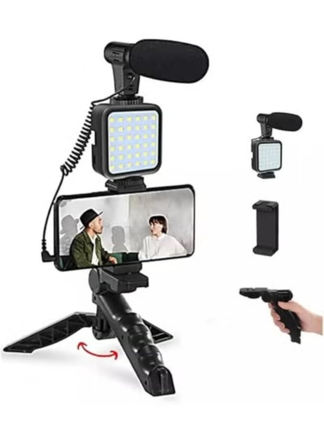 عدة تصوير فيديو مع عصاية سيلفي – عملية وسهلة الاستخدام لجميع الهواتف الذكية - Image 1