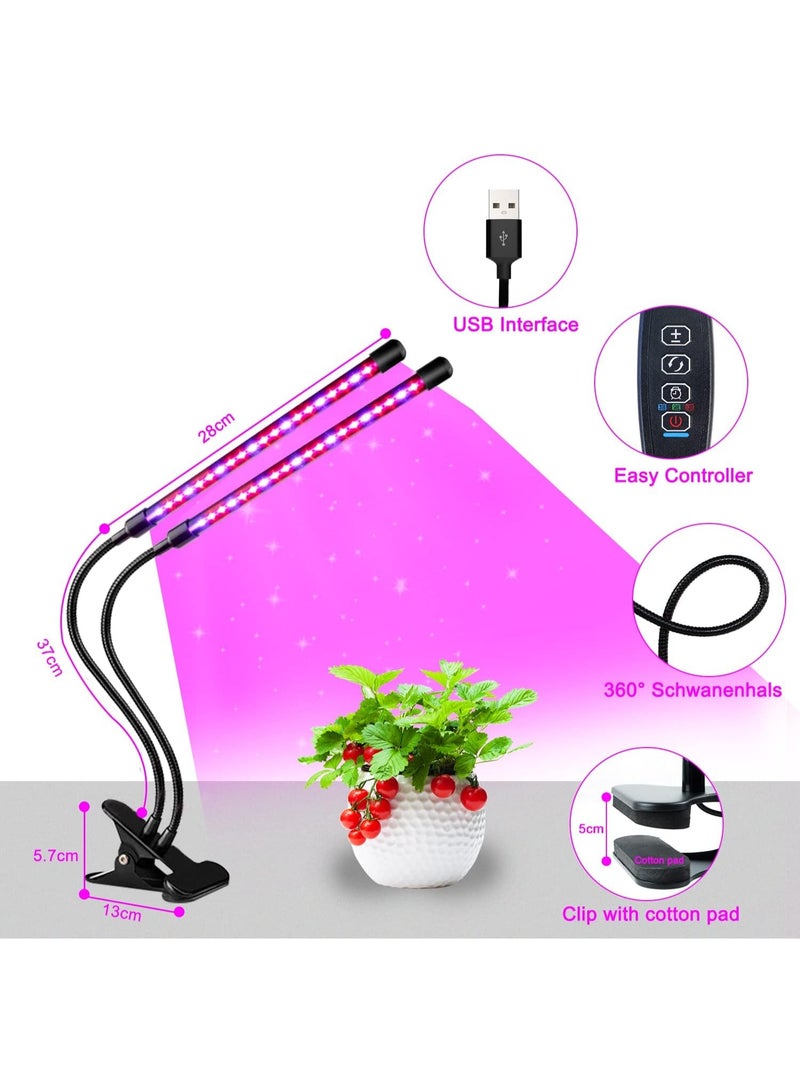 Bukela Grow Lights for Indoor Plants, Full Spectrum LED Plant Lamps with Clips and 3m Cables for Seeding Growing(2 Pack) - Image 5