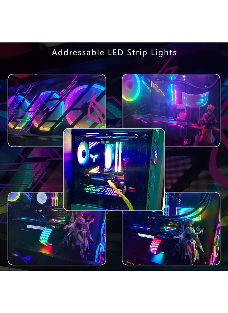 SYOSI - RGB 1 to 4 Splitter Cable, 12V 4 PIN RGB Splitter Cable LED Strip Connector, 5050 LED Tape Light Connector, Extension Cable for Computer Fan Motherboard, 2 Pack - Image 1