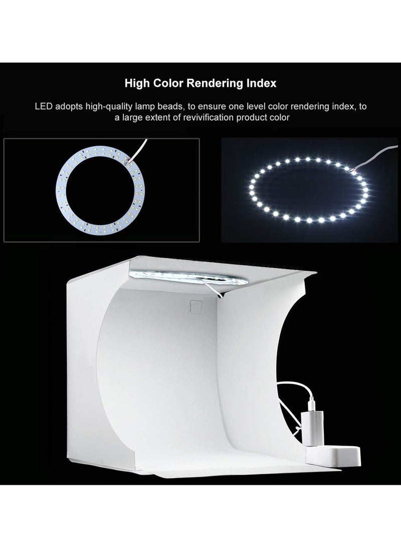 Dimmable LED Light Photo Studio Box with White/Warm/Soft Lighting, Highlight Portable Studio Set Small Photo Props Equipment  for Small Items Like Jewelry - Image 3