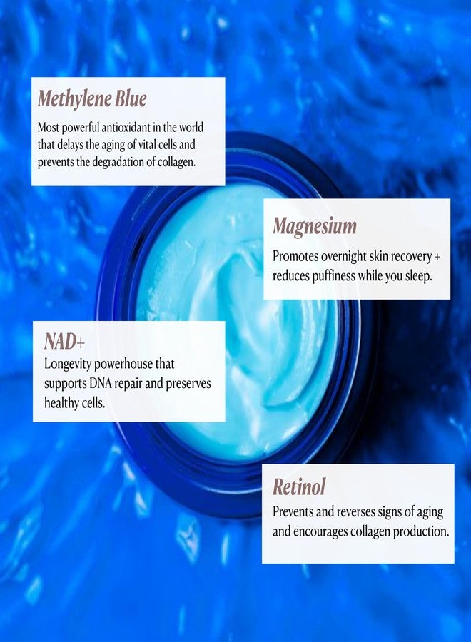 Nakery Night Shift Overnight Face Cream, Retinol Sleep Repair Cream with Methylene Blue, NAD+, and Melatonin, Anti-Aging Night Moisturizer for Fine Lines, Collagen Boost, and Cellular Renewal - Image 3