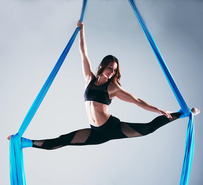 Flife Aerial Silk 10 Yards Kit Durable Aerial Yoga Hammock with Hardware & Guide Aerial Swing for Acrobatic Flying Yoga - Image 4