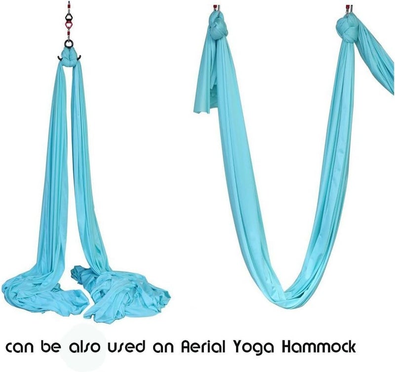 Flife Aerial Silk 10 Yards Kit Durable Aerial Yoga Hammock with Hardware & Guide Aerial Swing for Acrobatic Flying Yoga - Image 3