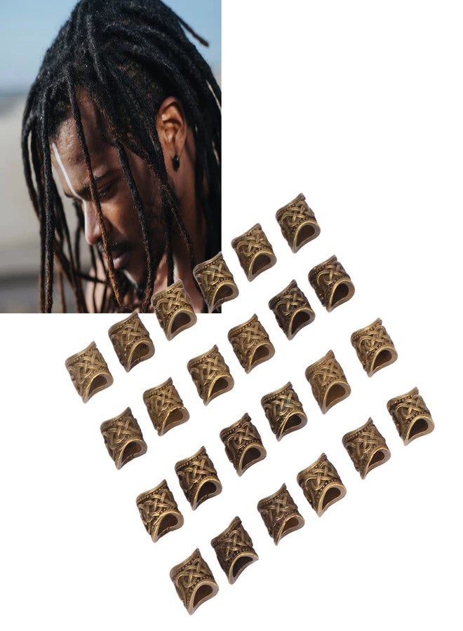 HURRISE Dreadlocks Beads, Alloy Hair Tube Beads Pendant Decoration for Hair Braiding Necklace Bracelet Bronze - Image 2