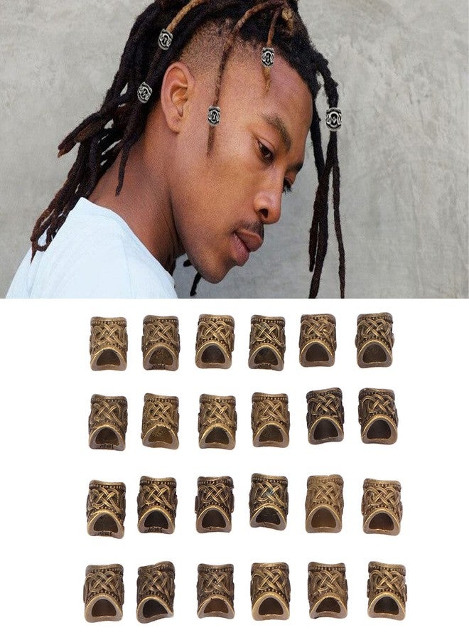 HURRISE Dreadlocks Beads, Alloy Hair Tube Beads Pendant Decoration for Hair Braiding Necklace Bracelet Bronze - Image 3