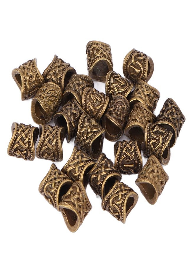 HURRISE Dreadlocks Beads, Alloy Hair Tube Beads Pendant Decoration for Hair Braiding Necklace Bracelet Bronze - Image 1