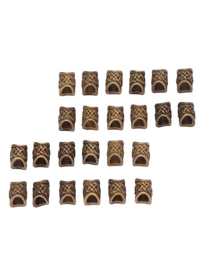 HURRISE Dreadlocks Beads, Alloy Hair Tube Beads Pendant Decoration for Hair Braiding Necklace Bracelet Bronze - Image 4