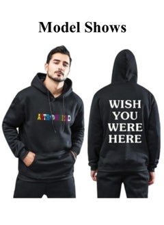 Generic Unisex Hoodies Long-Sleeved Printed Tops Casual Sweatshirts Soft Sportswear Fashion Youth Pullovers with Drawstrings and Large Pockets for Daily Wear  - Image 2