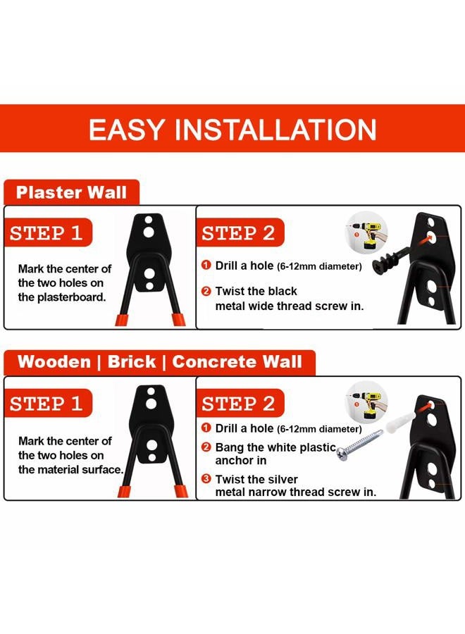 Secfanya Garden Hose Hanger Wall Mount,Cast Iron Garden Hose Holder Storage(2PC) (Orange) - Image 5