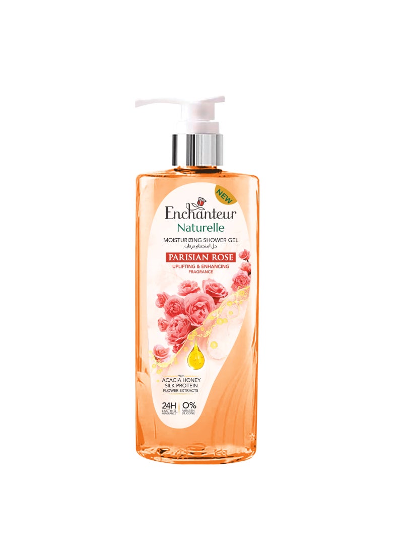 Enchanteur Naturelle Parisian Rose Mosturizing Shower Gel 500ml - Image 1