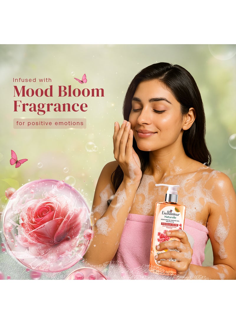 Enchanteur Naturelle Parisian Rose Mosturizing Shower Gel 500ml - Image 4
