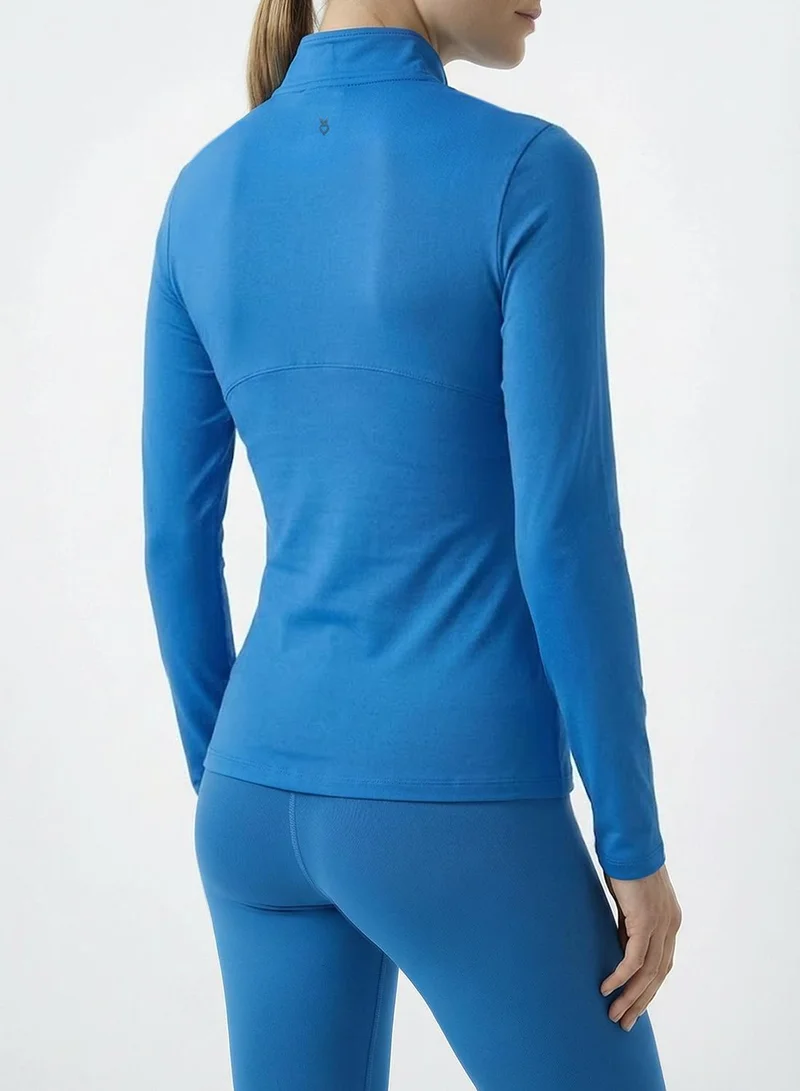 Cardio Bunny CB-SS26-ZT-30_Blue_OD Women's Active Half Zip Training Top for Women | Best Price UAE