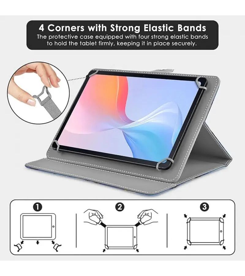 حافظة سوداء من الجلد الصناعي لجهاز Galaxy Tab S9 مقاس 10 بوصة - Image 2