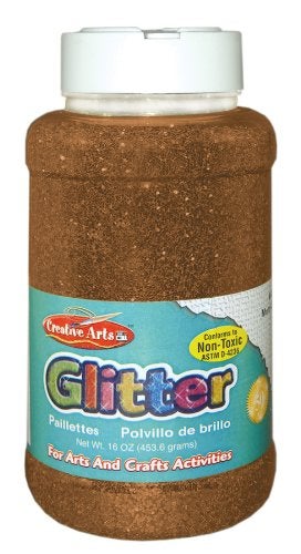Creative Arts by Charles Leonard Glitter 16 Ounce Bottle Copper 41180